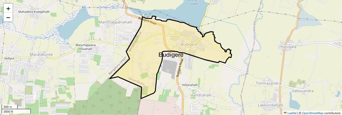 Location Map of Budigere, Bangalore