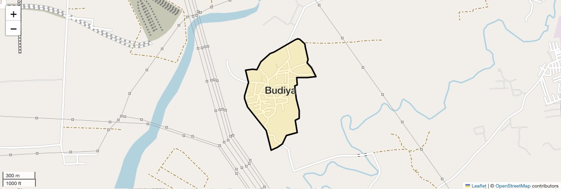 Location Map of Budiya, Surat