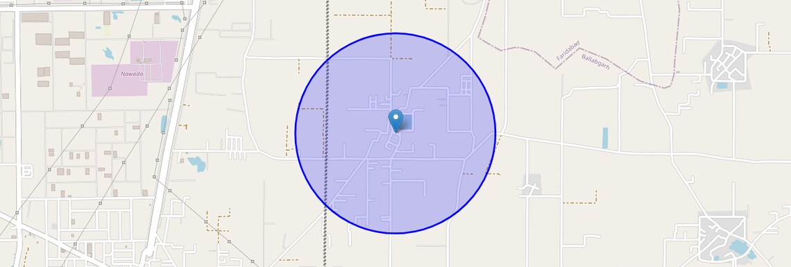 Location Map of Bukharpur Village, Faridabad