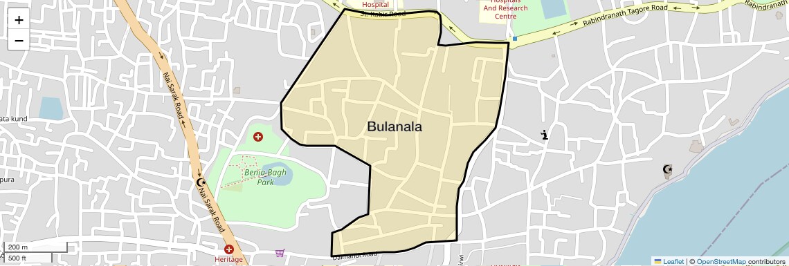 Location Map of Bulanala, Varanasi