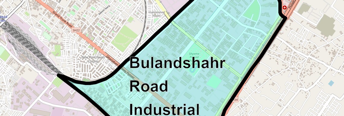 Location Map of Bulandshahr Road Industrial Area, Ghaziabad