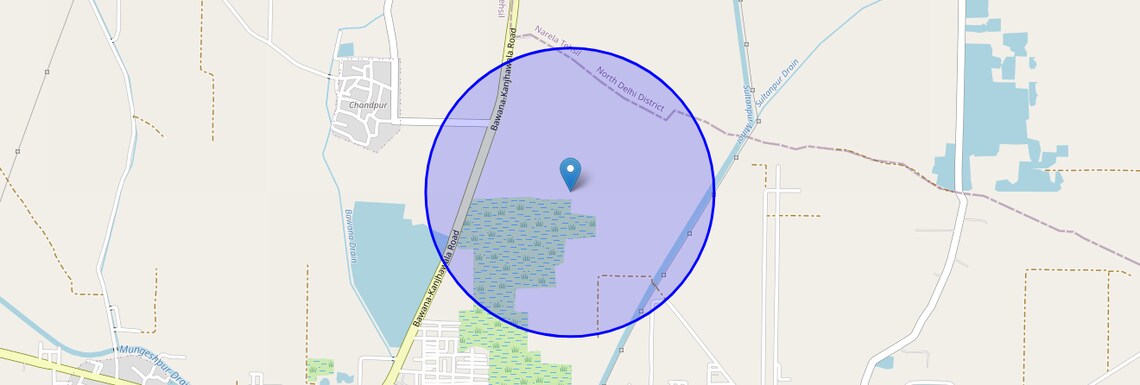 Location Map of Bulla Colony, Delhi
