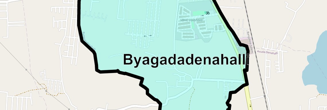 Location Map of Byagadadenahalli, Bangalore