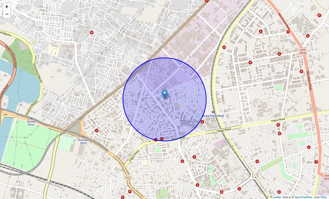 Location Map of C Block Lohia Nagar, Ghaziabad