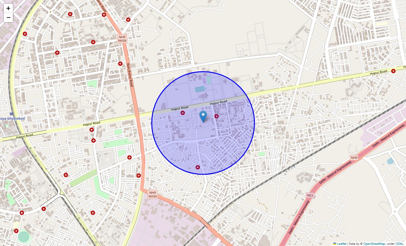 Location Map of C Block Shastri Nagar, Ghaziabad