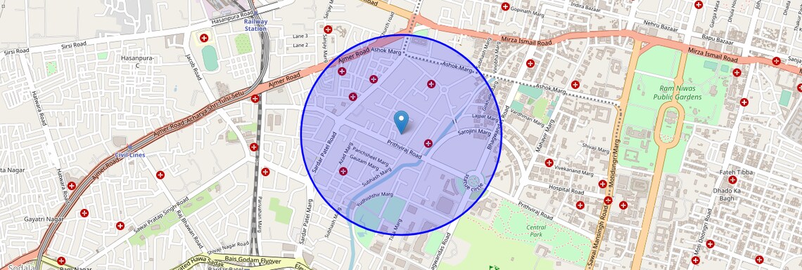 Location Map of C Scheme, Jaipur