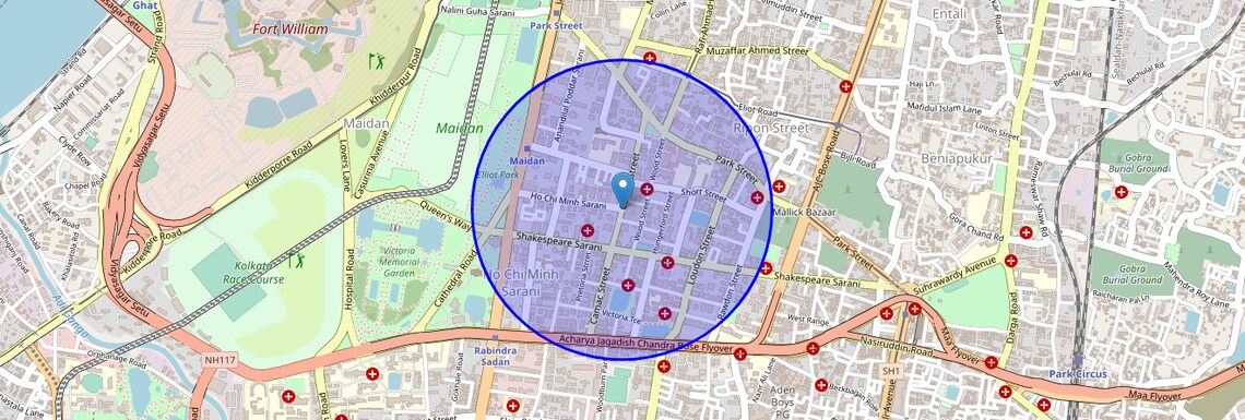 Location Map of Camac st, Kolkata