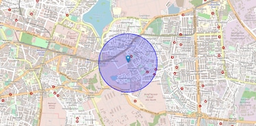 Location Map of Cambridge Layout, Bangalore