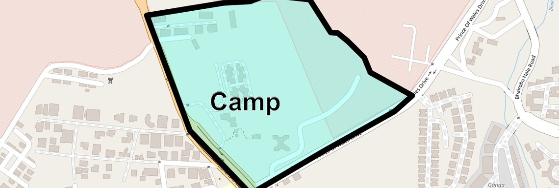 Location Map of Camp, Pune
