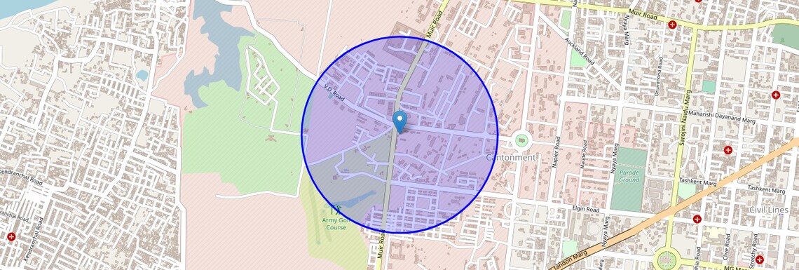 Location Map of Canton, Allahabad