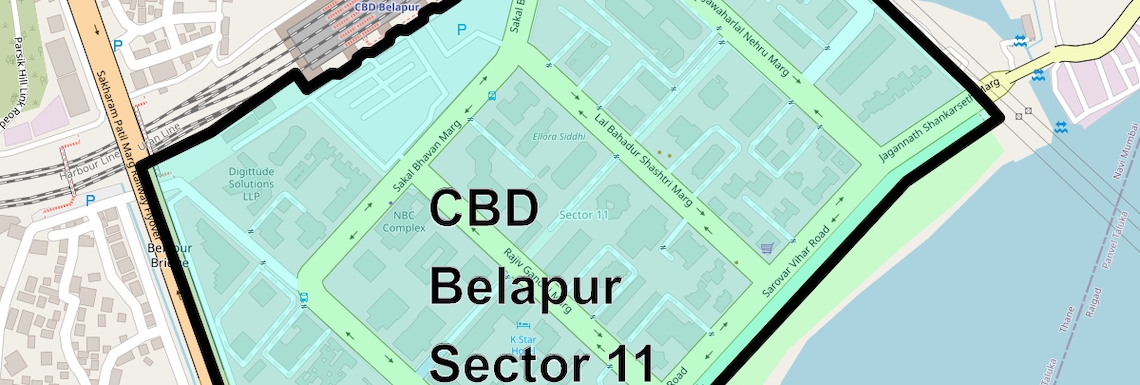 Location Map of CBD Belapur Sector 11, Navi Mumbai