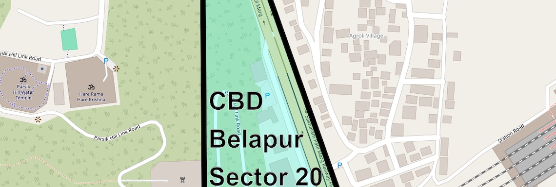 Location Map of CBD Belapur Sector 20, Navi Mumbai