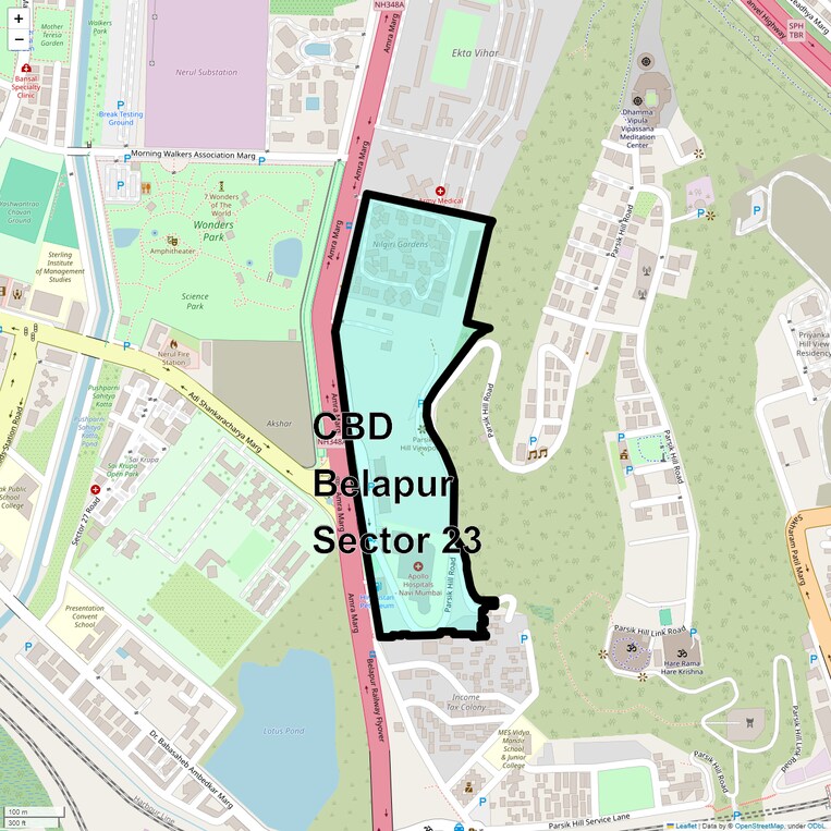 Location Map of Cbd Belapur Sector 23