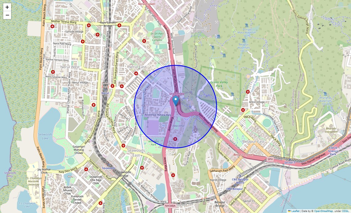 Location Map of CBD Belapur Sector 24, Navi Mumbai