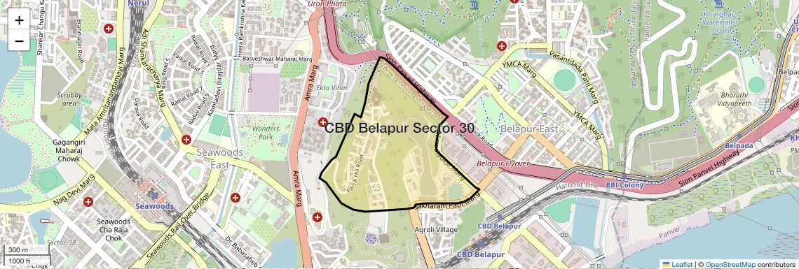Location Map of CBD Belapur Sector 30, Navi Mumbai