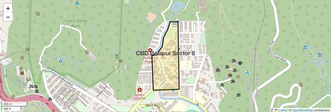 Location Map of CBD Belapur Sector 8, Navi Mumbai