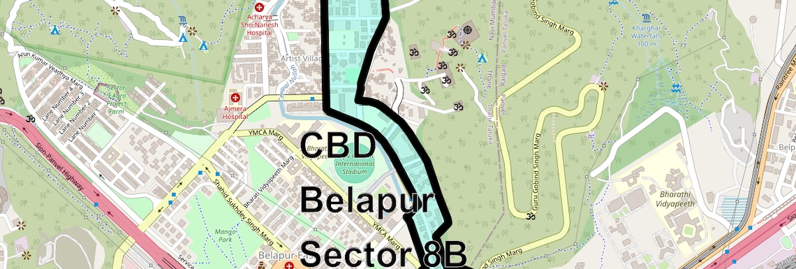 Location Map of CBD Belapur Sector 8B, Navi Mumbai