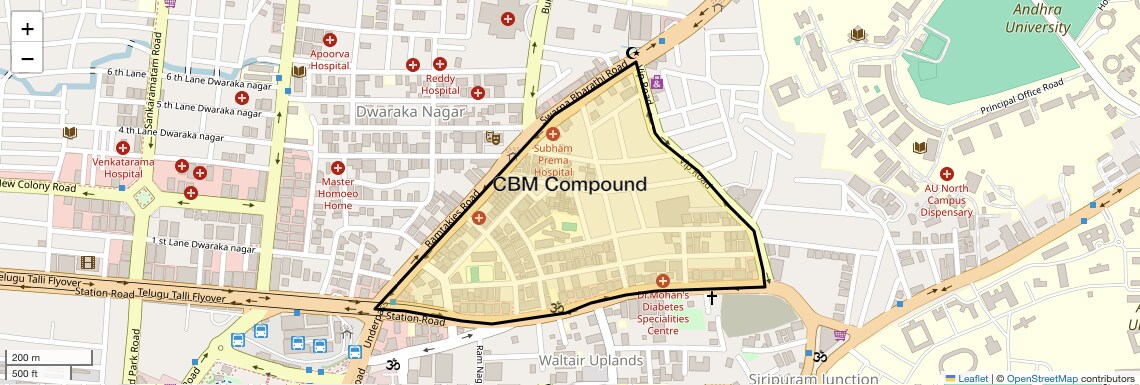 Location Map of CBM Compound, Vizag