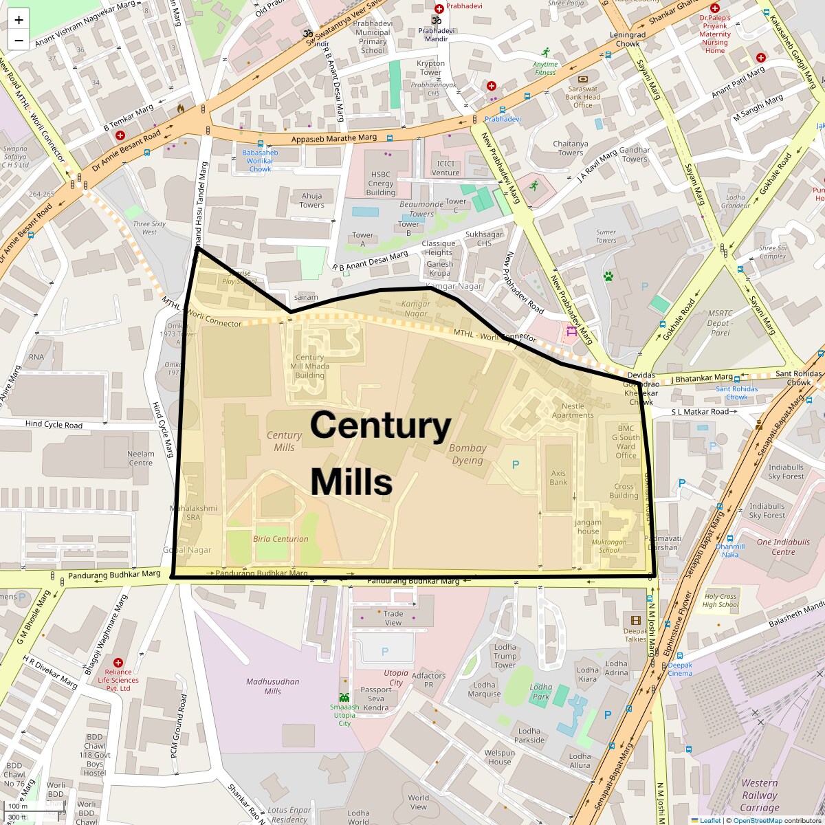 Check Time Travel of Century Mills, Mumbai