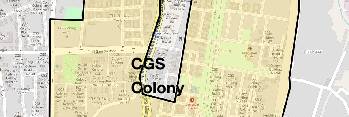 Location Map of Cgs Colony, Mumbai