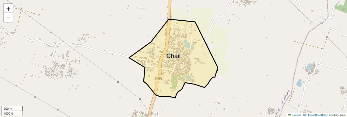 Location Map of Chail, Allahabad