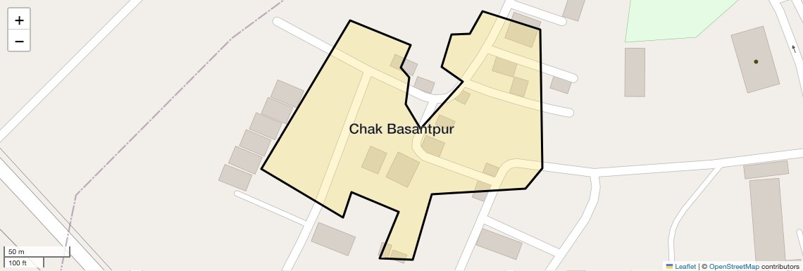 Location Map of Chak Basantpur, Noida