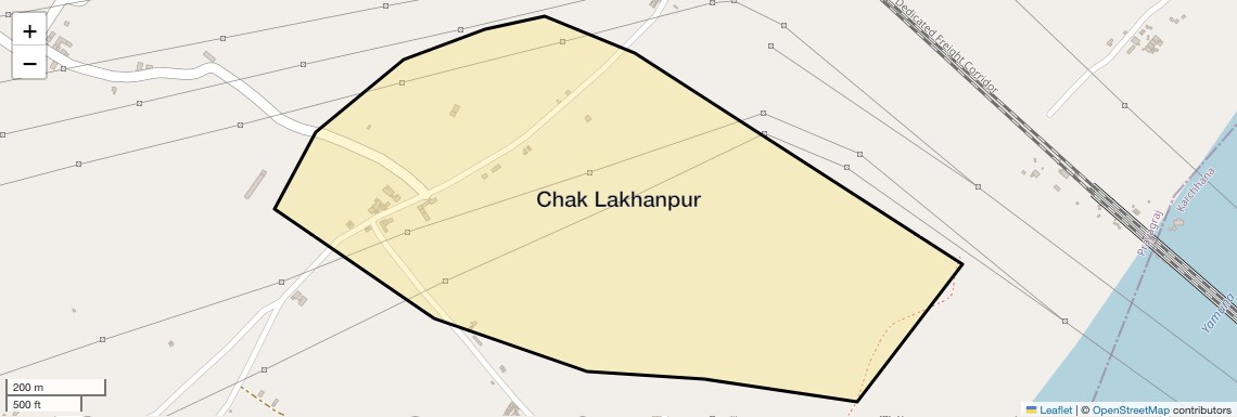 Location Map of Chak Lakhanpur, Allahabad