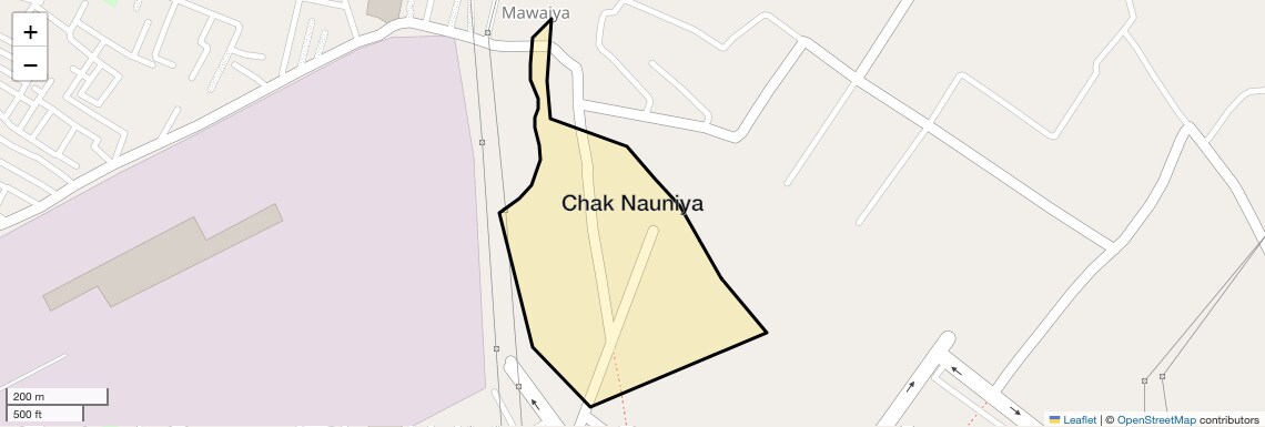 Location Map of Chak Nauniya, Allahabad