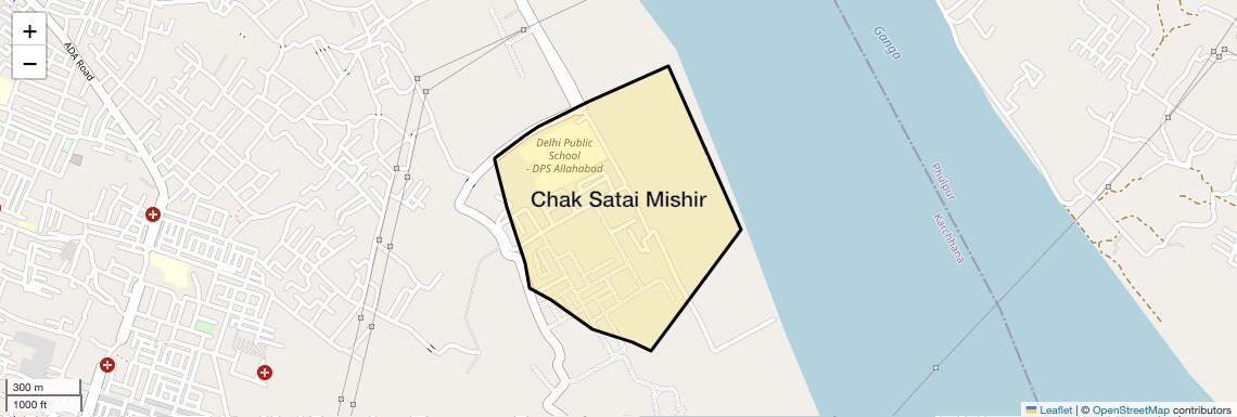 Location Map of Chak Satai Mishir, Allahabad