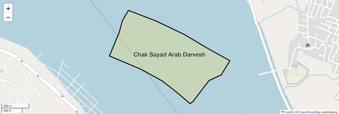 Location Map of Chak Sayad Arab Darvesh, Allahabad
