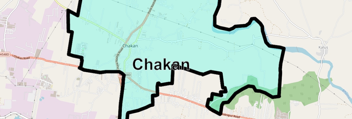 Location Map of Chakan, Pune