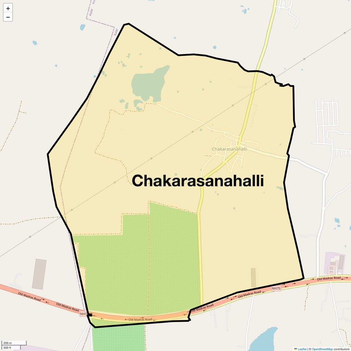 Location Map of Chakarasanahalli, Bangalore