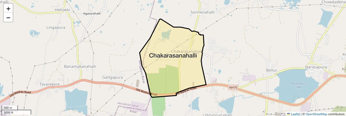 Location Map of Chakarasanahalli, Bangalore