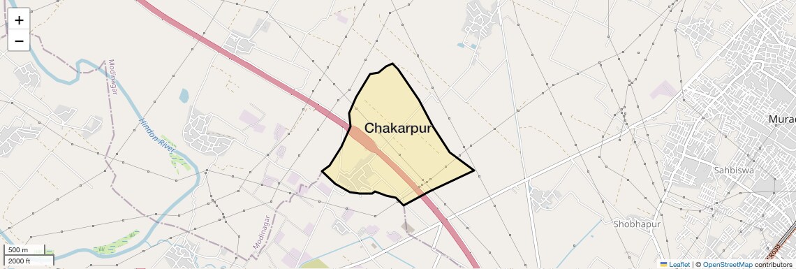 Location Map of Chakarpur, Ghaziabad