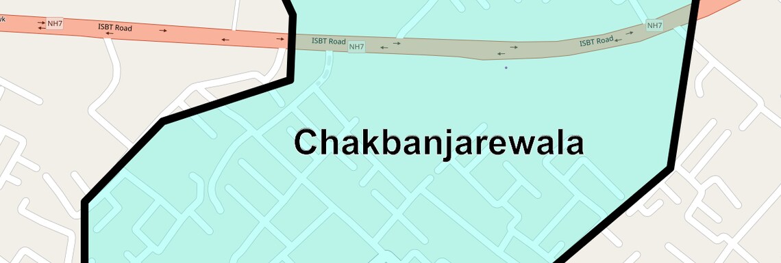 Location Map of Chakbanjarewala, Dehradun