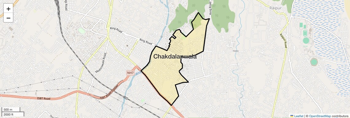 Location Map of Chakdalanwala, Dehradun