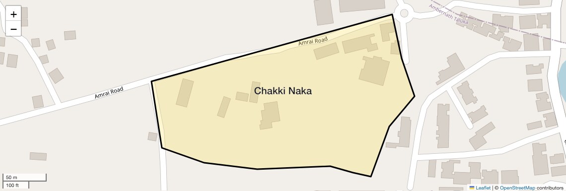 Location Map of Chakki Naka, Thane