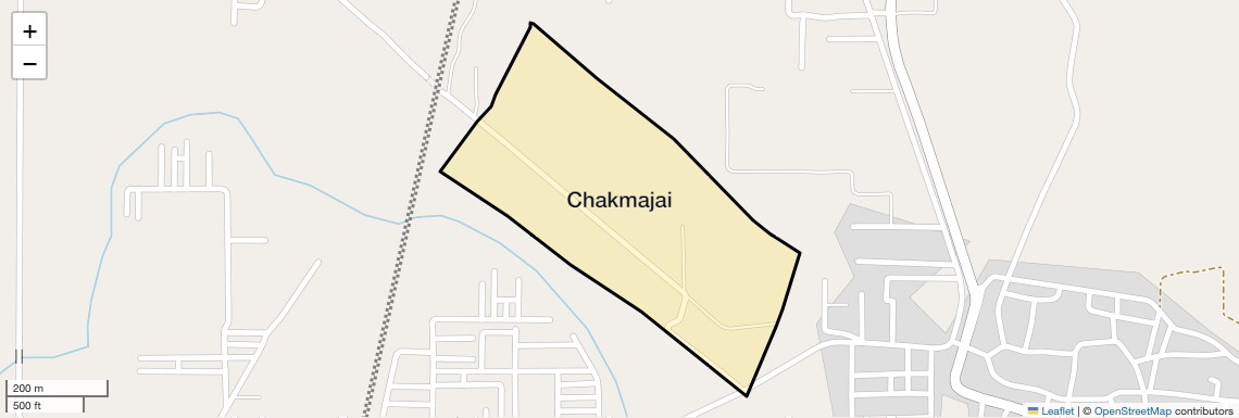 Location Map of Chakmajai, Faridabad