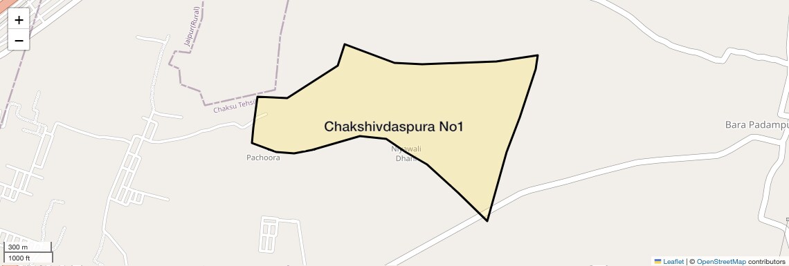 Location Map of Chakshivdaspura No1, Jaipur