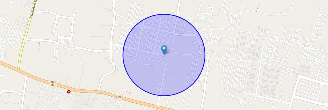 Location Map of Champapura, Jaipur