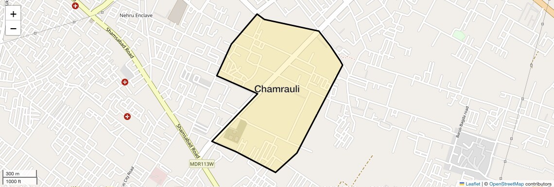 Location Map of Chamrauli, Agra