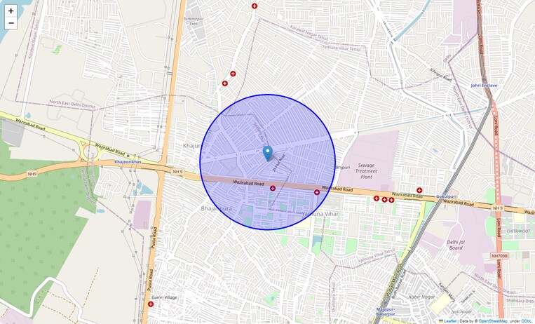 Location Map of Chand Bagh