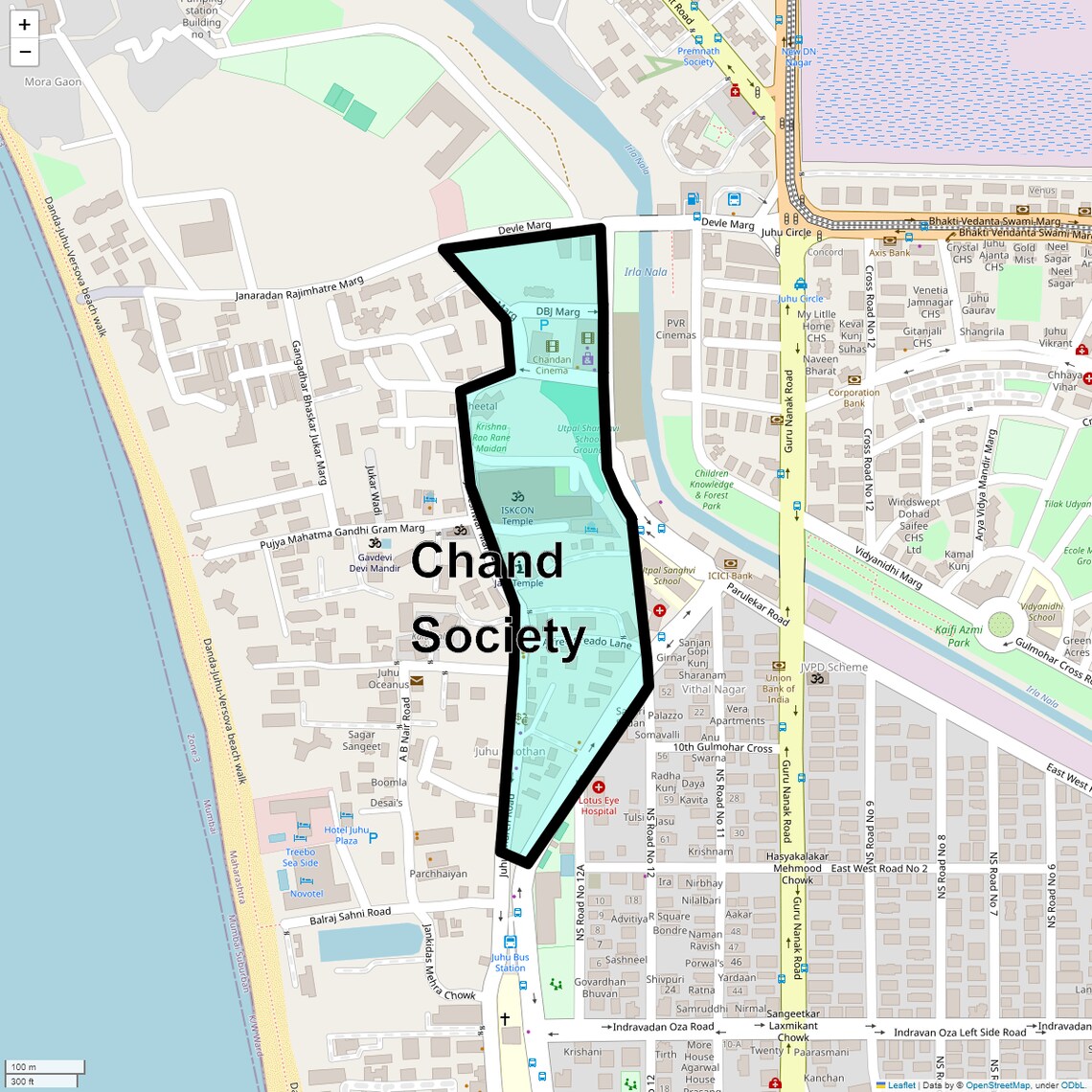 Location Map of Chand Society, Mumbai