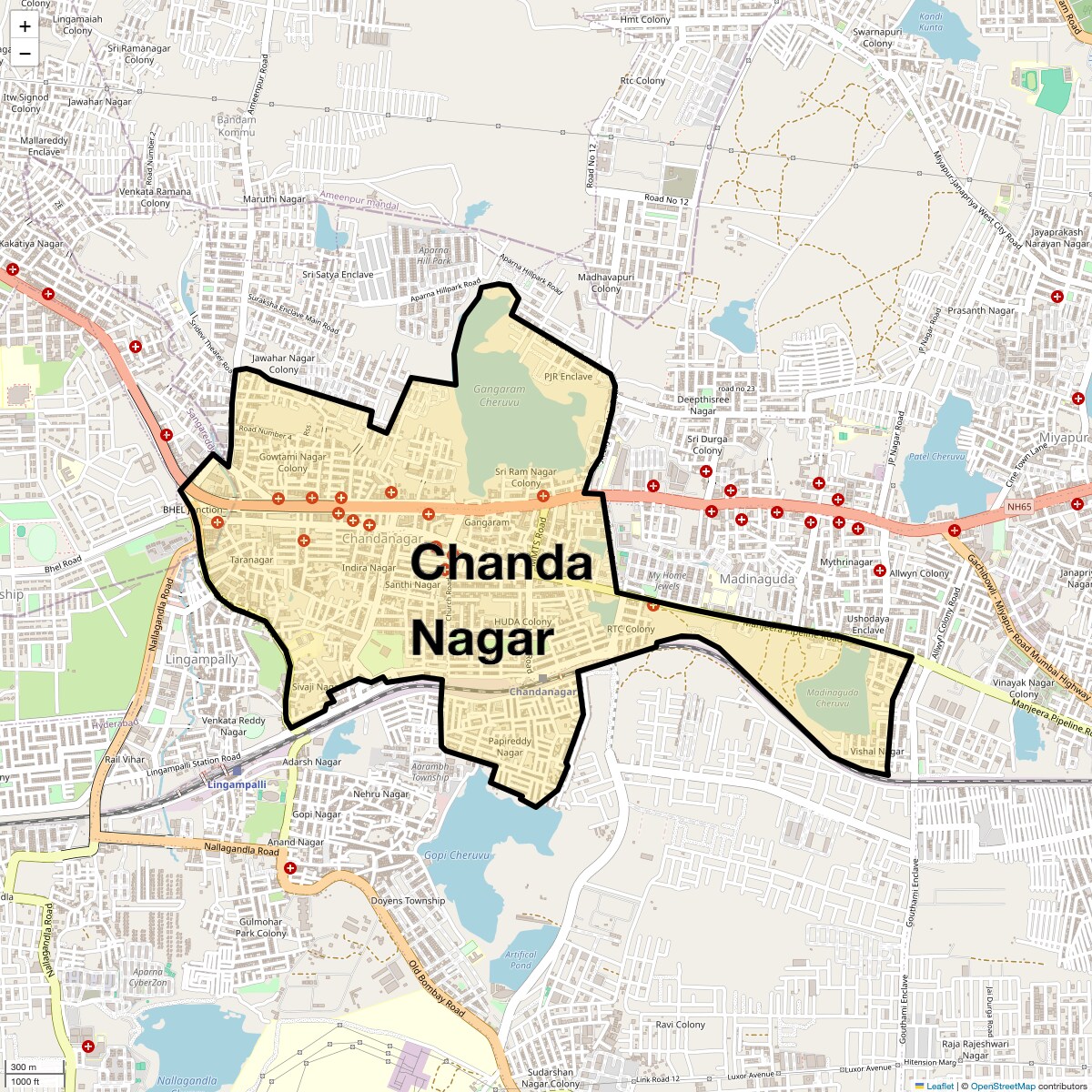 Check Time Travel of Chanda Nagar, Hyderabad