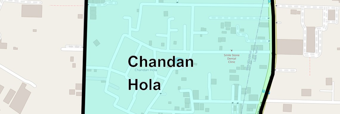 Location Map of Chandan Hola, Delhi