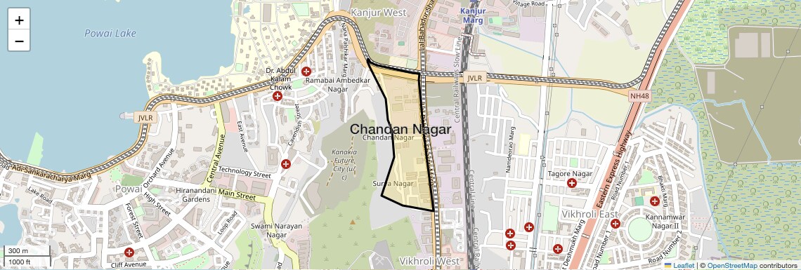 Location Map of Chandan Nagar, Mumbai