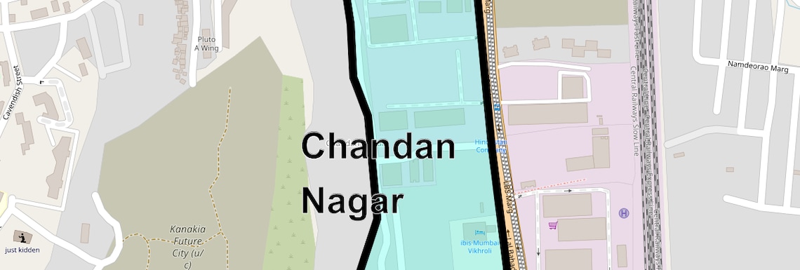 Location Map of Chandan Nagar, Mumbai