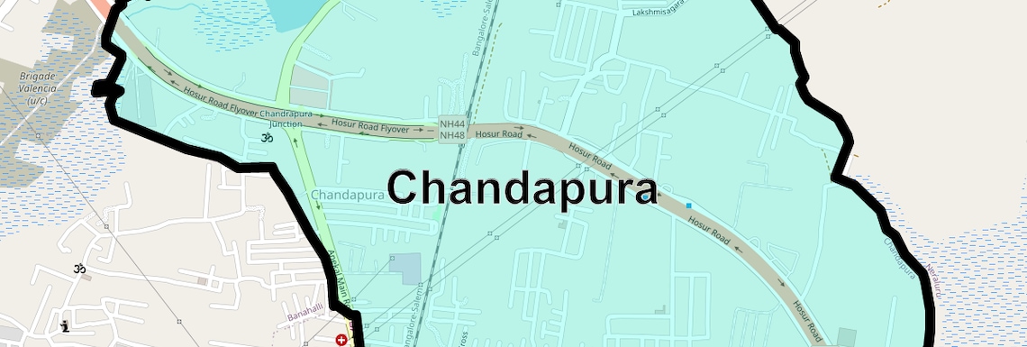 Location Map of Chandapura, Bangalore