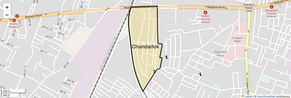Location Map of Chandarlok, Meerut