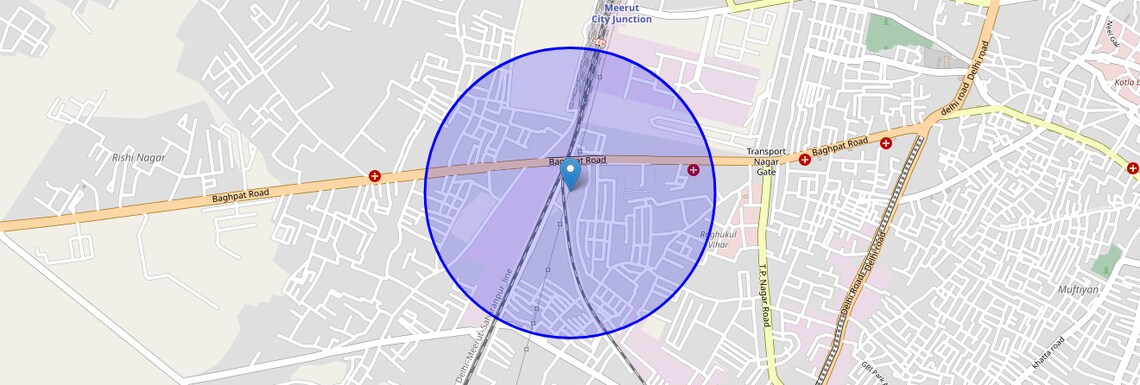 Location Map of Chandarlok, Meerut